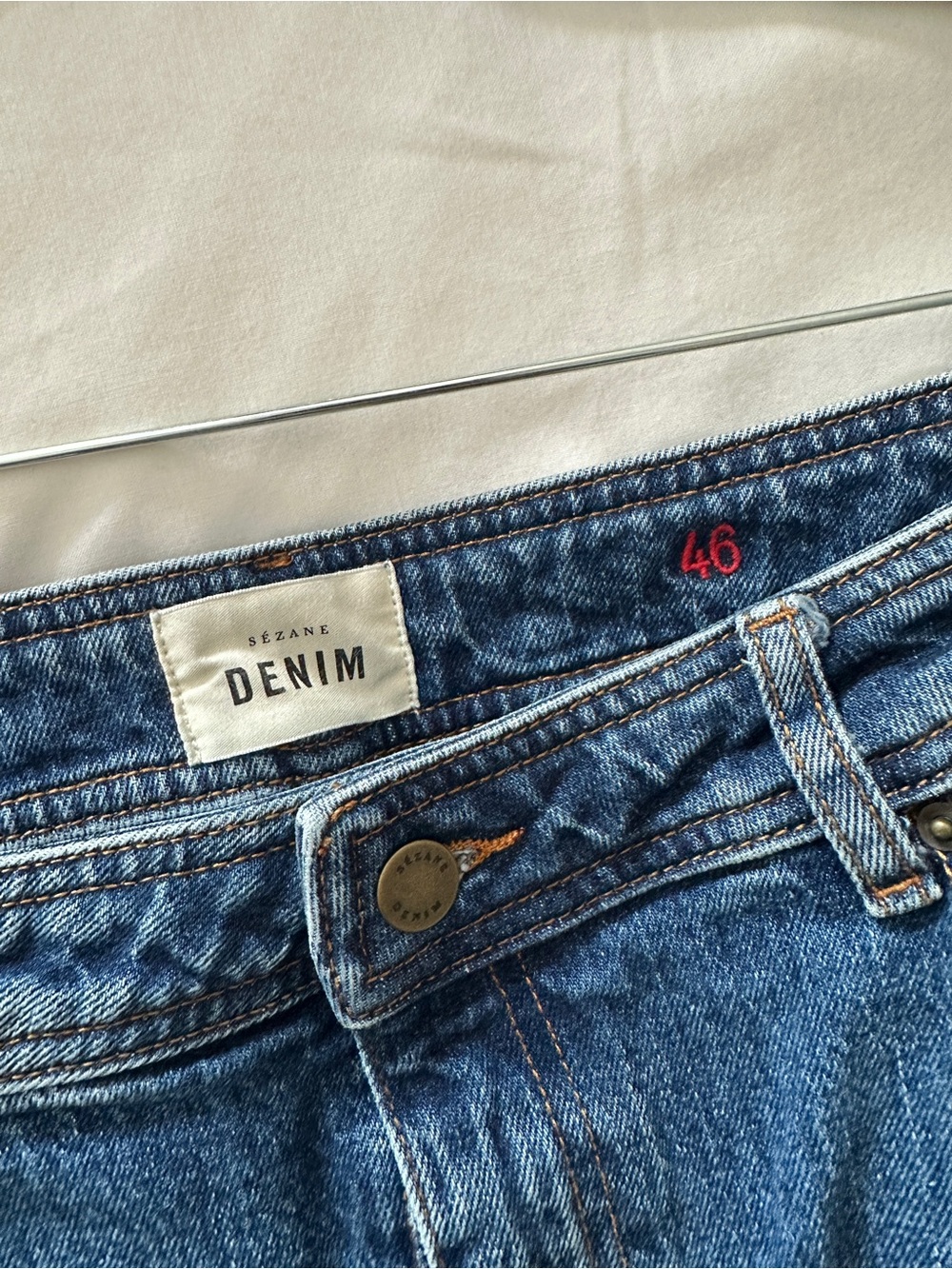 Sezane Le Crop in Denim Blue - Picture 4 of 5